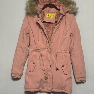 Women's Pink Fur-Lined Parka